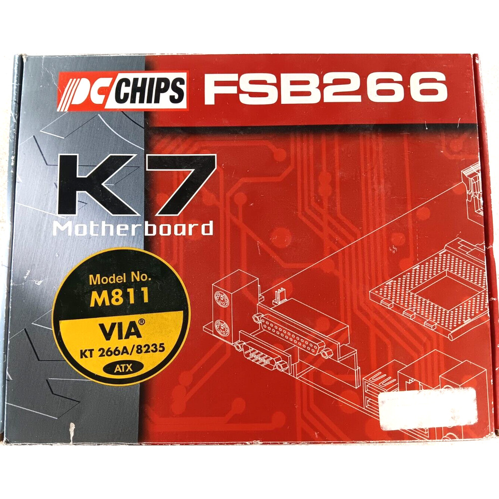 PC Chips M811 Socket A 462 Via 266A/8235 AMD Motherboard